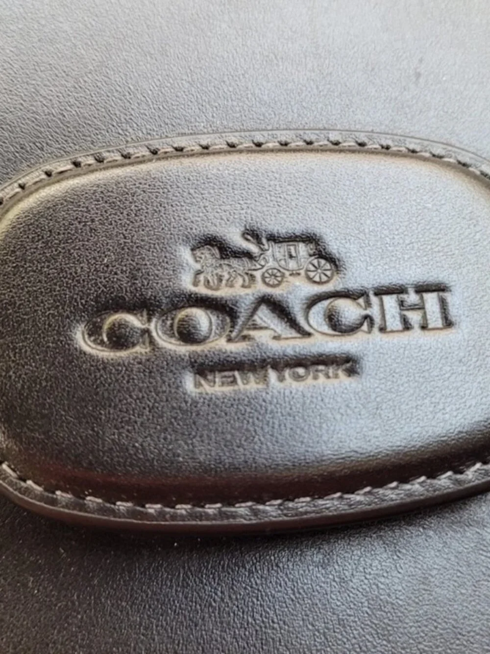 COACH ELIZA TOP HANDLE CROSSBODY BAG BLACK LEATHER EUC NEVER USED - Picture 8 of 14